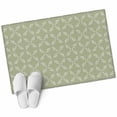 thumbnail image 2 of 2x3 Door Mat Rug, Sage Green Non-Skid Rubber Backing Large Rectangle Rugs - Living Room Bedroom Home Office, Geometric Flower Leaf Diamond Plaid Retro Indoor Floor Mat Carpets Washable Rug, 2 of 9