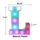 thumbnail image 3 of Letras luminosas LED con control remoto | Decoración con letras para fiestas y eventos en casa | Funciona con pilas o USB | 16 modos de cambio de color, 3 of 8