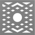 thumbnail image 1 of Ekena Millwork CMPP36CHSNI Chevron Architectural Grade PVC Pierced, Nickel Urethane Ceiling Medallions 36"OD x 9 3/8"ID x 1"P, 1 of 4