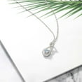 thumbnail image 4 of Gem Stone King 1.30 Ct Round Sky Blue Topaz 925 Sterling Silver Pendant with Chain, 4 of 4