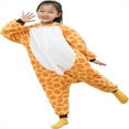 thumbnail image 5 of Kids One Piece Flannel Zip Cosplay Animal Costume Pajamas Home Clothing, 5 of 7