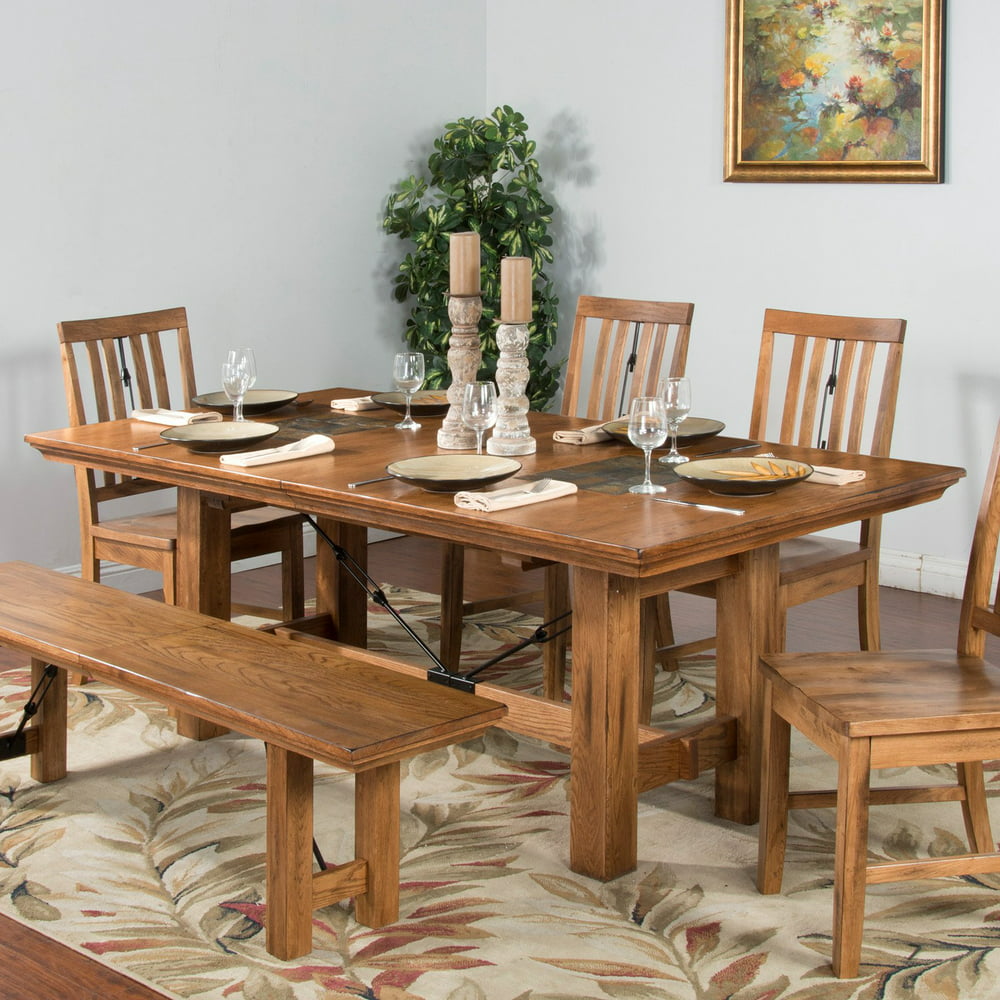 Sunny Designs Sedona Dining Table with Butterfly Leaf - Walmart.com