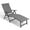 Gray, variant on Crestlive Products Espresso Outdoor Chaise Lounge Chair Aluminum Folding Recliner