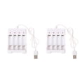 thumbnail image 3 of tamizeot AAA/AA Battery Charger Short-circuit for Protection USB Power Charging Adapter White 2Set, 3 of 6