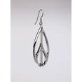 thumbnail image 4 of Oval Peace Sign Dangle Earrings Silver Finish Pewter by Real Metal #915, 4 of 5