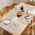 thumbnail image 5 of Placemat Set of 4 Red Blue Dragonfly Placemats for Dining Table Purple Yellow Flower Washable Table Mats for Kitchen and Party Decor Indoor & Outdoor Use, 5 of 8
