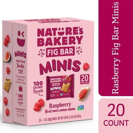 Nature’s Bakery Raspberry Fig Bar Minis, 1 oz, 20 Count