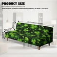 thumbnail image 7 of Xoenoiee Green Shamrock Pattern Futon Slipcovers Stretch Armless Sofa Slipcover Furniture Protector St. Patrick's Day Decor Soft Futon Armless Sofa Cover Folding Couch Cover with Elastic Bottom, 7 of 7