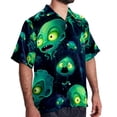 thumbnail image 2 of Alien Men's Short Sleeve Casual Printed Button Down Beach Shirts, 2 of 6