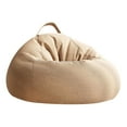thumbnail image 3 of CSSAD Bean Bag Chair on Clearance, BeanBag Chairs for Teens, Kids and Adults, Living Room Furniture Couch Soft Velvet Sofa, Large Round Lazy Sofa, Khaki (with Filler), 3 of 6