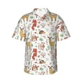 thumbnail image 2 of Yiaed Cute Little Animals Print Hawaiian Shirt for Men Short Sleeve Button Down Shirts Beach Shirts for Men-3X-Large, 2 of 5
