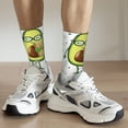 thumbnail image 6 of Picia Avocado with Glasses Print Athletic Socks for Men & Women – Cushioned Moisture-Wicking Crew Socks for Sports, Running, and Training, Soft & Breathable Size 5-11, 6 of 6