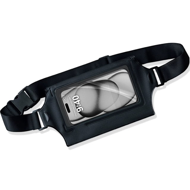 Wosthever Riñonera impermeable para natación, específica para surf. Gran capacidad, cómoda y fácil de usar para escalar, hacer senderismo y Ropa Deportiva, Zapatos Negro Talla única