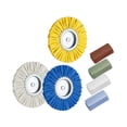 thumbnail image 4 of Juego de pulidoras de vías respiratorias de 8 pulgadas, repuesto de piezas de pulido medio naranja para amoladora de banco con 4 de, 4 of 8