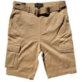 thumbnail image 2 of Men’s Cargo Shorts Casual Cotton Twill Multi Pockets Lightweight Outdoor Belted Khaki 30, 2 of 4