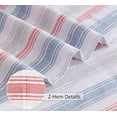 thumbnail image 6 of Ruvanti 100% Cotton Sheets - Crispy Cooling Percale Sheets - Breathable & Durable Twin Sheet Set - Deep Pocket Twin Size Sheets - Nautical - Navy – Moisture Wicking Bed Sheets - 3 Pieces, 6 of 9