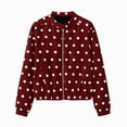 thumbnail image 7 of Enjoytime Polka Dots Jackets for Women Long Sleeve Zip Up Lightweight Coat Fall Plus Size Fashion Work Casual Outerwear, 7 of 7