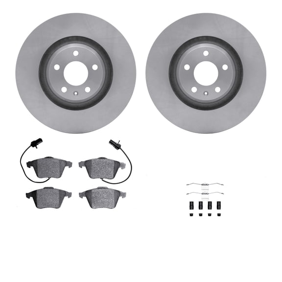 Dynamic Friction Company Front Brake Rotors with 5000 Euro Ceramic Brake Pads includes Hardware 6612-73152