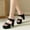 Black, variant on Viluyesy Womens High Heeled Sandals, Open Toe Block Heels Slip-On Summer Casual Platform Shoes Black