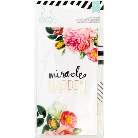 Heidi Grace Designs - Heidi Swapp Personal Memory Planner Dividers, 6pk, Clear with Printed Design