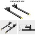thumbnail image 1 of Kojooin 43 Inch Clamp On Pallet Forks, 1500 lb Heavy Duty Bucket Fork Attachment with Adjustable Stabilizer Bar, 1 of 7