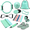 Mint Green, variant on KISPATTI 18PCS Pilates Essentials Kit, Light Pink Home Pilates Kit for Women with 14" Pilates Ring and Ball, Ankle Weights, Resistance Bands, Pilates Socks Accessories for Home Workout