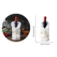 thumbnail image 2 of Yuarrent Cubierta de copo de nieve para botella de vino de Navidad, bolsa de almacenamiento dorada y plateada llamativa, telas de felpa, Kits de decoración para fiestas Dorado Yuarrent HA027629-02, 2 of 6