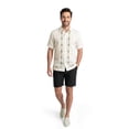 thumbnail image 2 of Cafe Luna Men’s and Big Men’s Geometric Panel Print Short Sleeve Button-Down Shirt, S-5XL, 2 of 8
