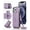 Purple, variant on PU Leather Crossbody Phone Case for iPhone 15 Pro Max with Removable Shoulder Strap and Card Holder Wallet