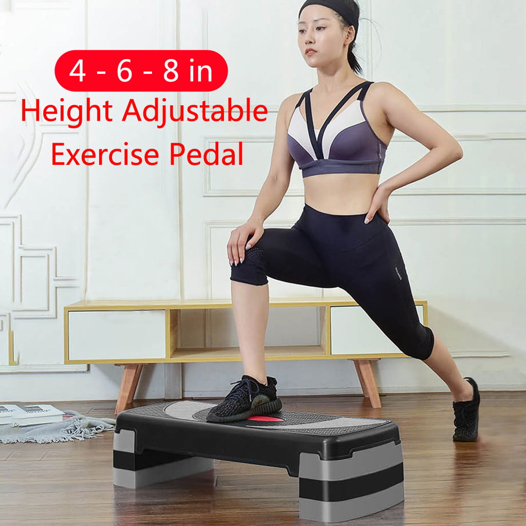 32" Aerobic Stepper Step Exercise Workout Trainer Yoga Riser 4"-6"-8" 