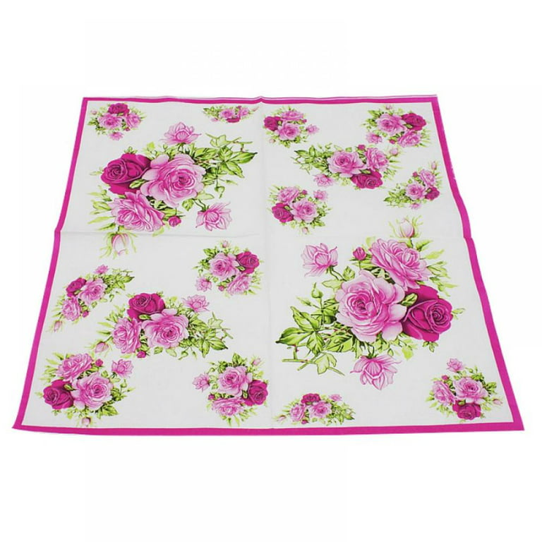 Printed Flower Paper Napkins For Wedding & Party Decoration Tissue Fabric Decoupage  Napkin 33cm * 33cm 3pack/lot 