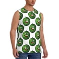 thumbnail image 2 of Uemuo Happy Watermelon Pattern Men's Sleeveless T-Shirt,Muscle Athletic Tank Top, Moisture-wicking Quick-dry Breathable Classic Tee Top for Gym Run Outdoor Sports-Medium, 2 of 8