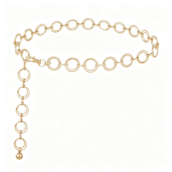 DESIGNICE Chain Belt for Women Metal Waist Chain Fashion Multilayer Chain Belts for Dress Fashion Gold Chain Belt