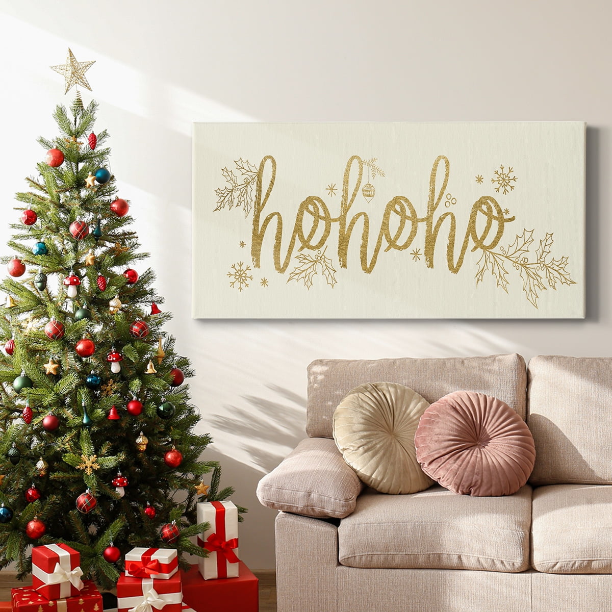 Golden HOHOHO- Gallery Wrapped Canvas