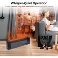 thumbnail image 5 of 1500W Convection Baseboard Heater with Built-In Thermostat, Overheat & Tip-Over Protection, Dent-Proof Ends, Plug-In Portable,  for ,  & Office, Black, 5 of 7