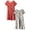 Red / grey, variant on Disney Mickey Mouse Minnie Mouse Toddler Girls 2 Pack Dresses Infant to Little Kid