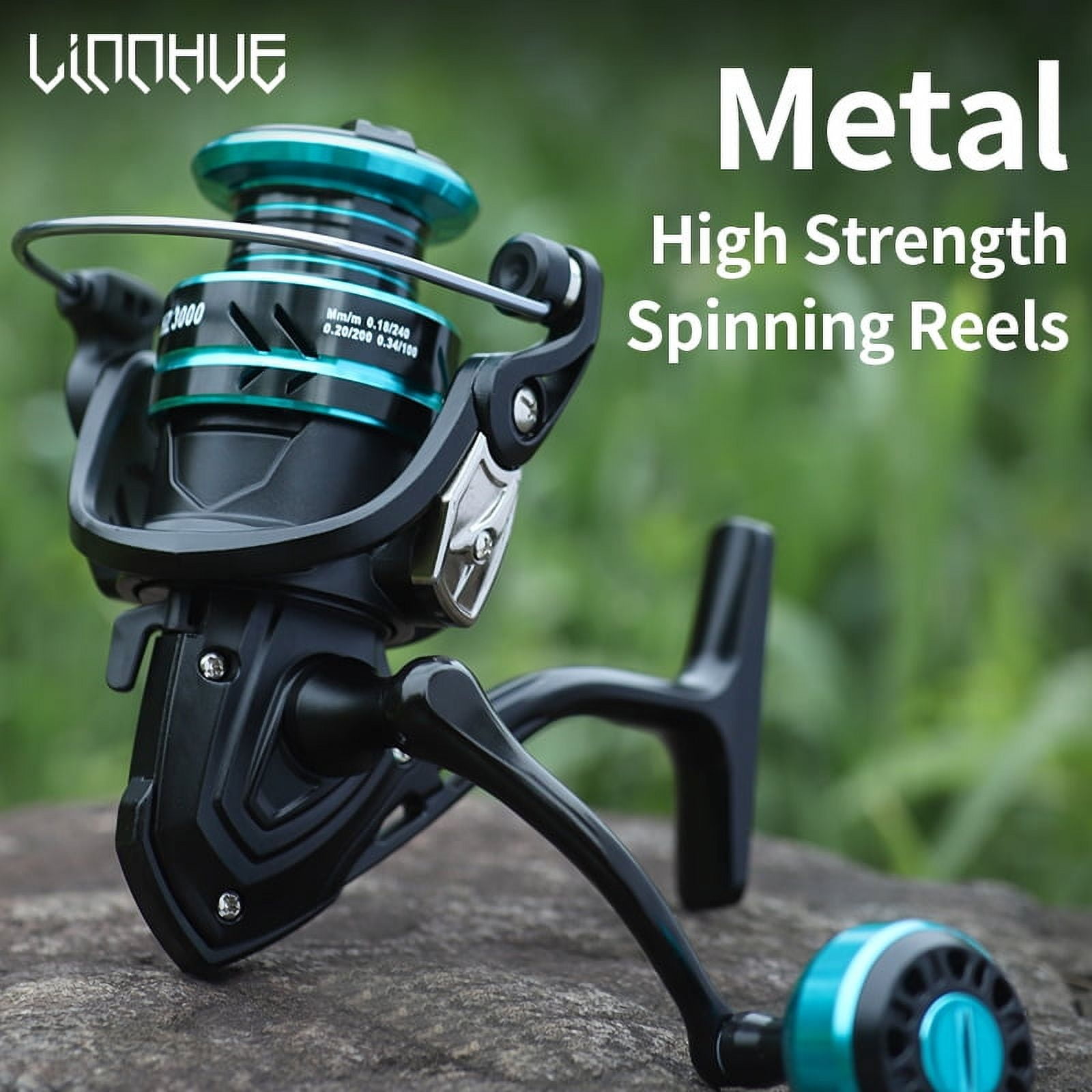 LINNHUE Fishing Reel HZ1000-7000 Max Drag 10kg Metal Spool Grip Spinning Reel For Carp Reel Fishing Accessories Pesca Bass Fish