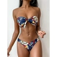 thumbnail image 1 of ZAFUL for Women Knot Floral Bikini Set Lapis Blue M, 1 of 6