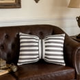 thumbnail image 3 of Striped Bow Lumbar Throw Pillow 20x13 Soft Velvet Decorative Cushion for Couch Bed Sofa, Water Resistant, Gray Yellow White, 3 of 6