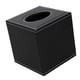 thumbnail image 3 of Elegante caja cuadrada de cuero sintético para pañuelos y toallas de papel, ideal para el hogar y la oficina. Negro, 3 of 9