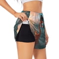 thumbnail image 3 of Lsque Swimming Goggled Flamingo Printed Women's Running Shorts with Liner Pockets,Elastic Quick Dry Workout Athletic Gym Yoga Shorts,Womens High Waist Shorts-Medium, 3 of 9