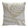 thumbnail image 2 of Melrose 18" Beige and White Fern Leaf Embroidered Throw Pillow, 2 of 3