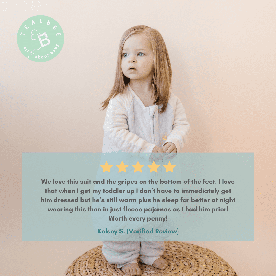 Tealbee Dreamsie - Bamboo Sleep Sack with Sleeves and Footies - (1.2 Tog) Sunshine 3T-4T