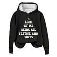thumbnail image 2 of Économies de Rentrée Scolaire! Aqestyerly Hauts de Noël pour Femmes Liquidation Haut Imprimé de Noël Col Rond Manches Longues Pull Ample, 2 of 3