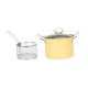 thumbnail image 5 of Olla para freír profunda con tapa Sartenes de cocina Fáciles de limpiar Olla para freír japonesa Freidoras profundas Olla para freír para acampar amarillo, 5 of 8