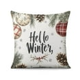 thumbnail image 3 of Merry Christmas Winter Snowflake Throw Pillow Case Beautiful Square Cushion Covers 4 Pack Vintage Pillowcase for Indoor Home Bedroom, 3 of 7