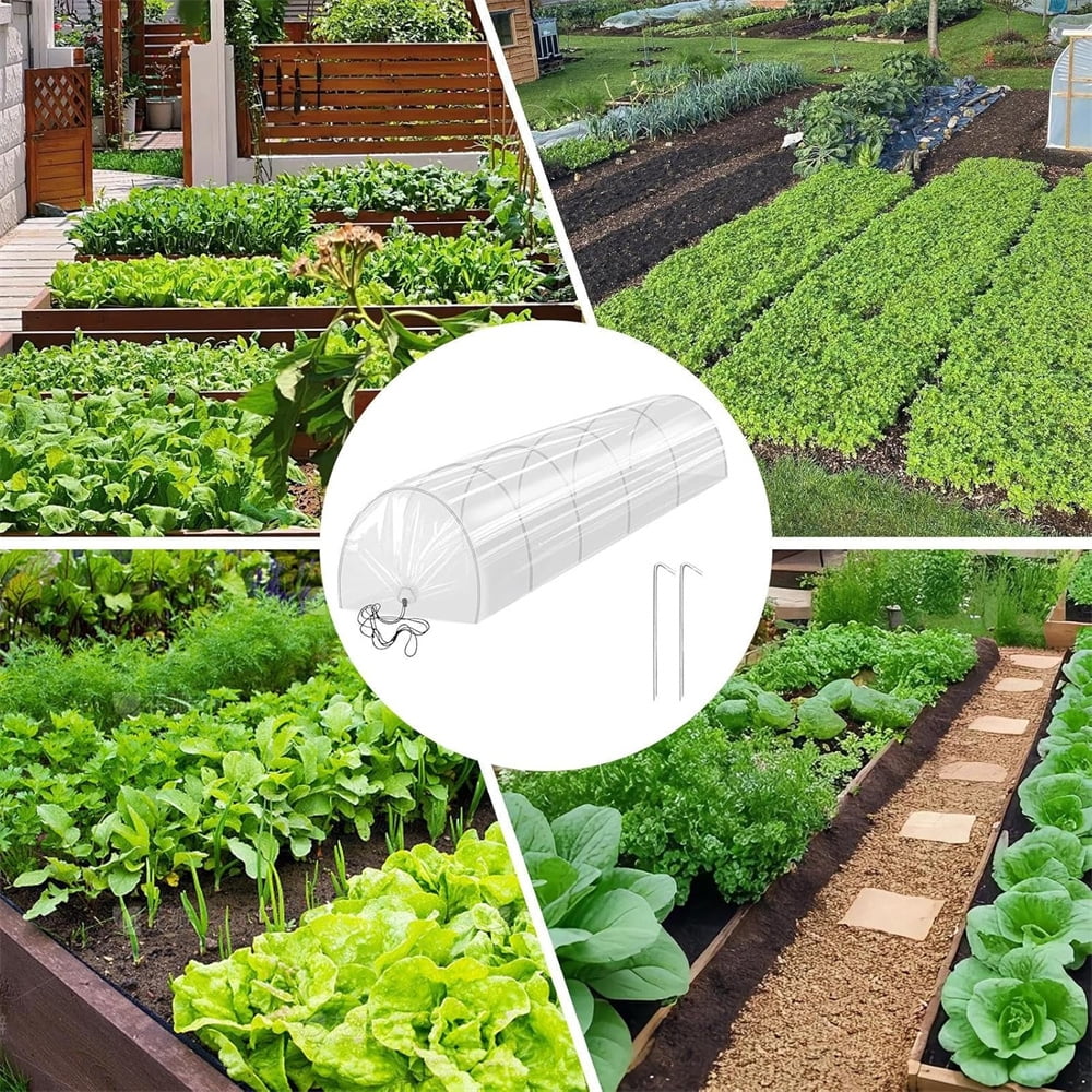 NOGIS 2 in 1 Mini Greenhouse Tunnel Greenhouses,Green Houses for Outside Garden Cloche Tunne Cover Garden Hoops Raised Beds,Outdoor Green House Kits to Build for Outside Winter