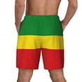 thumbnail image 2 of Mens Rastafari Flag Swimming Trunks with Compression Liner Beach Quick Dry Swim Shorts, 2 of 6