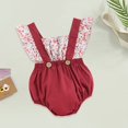 thumbnail image 2 of Sngxgn Baby Girl Cotton Bodysuit Long Sleeve Jumpsuit Outfits Clothes(Hot Pink,B), 2 of 9