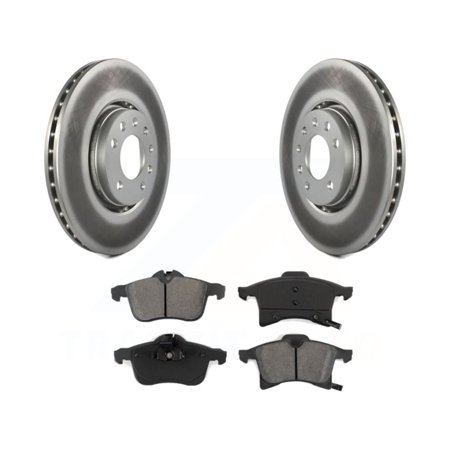 Transit Auto Front Coated Disc Brake Rotors and Semi-Metallic Pads Kit for Car 2008-2009 Saturn Astra KGS-100252